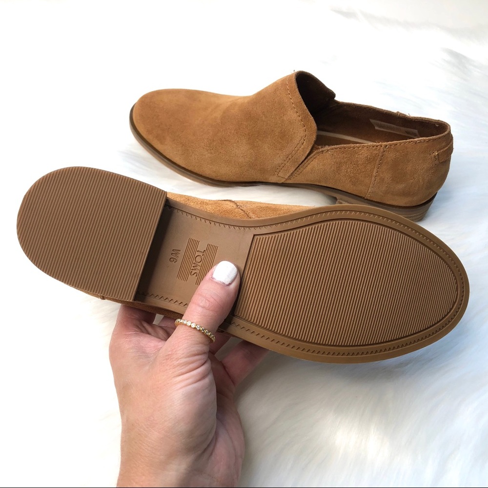 TOMS - Shaye Suede Block Heel Booties NWOT - Picture 5 of 7